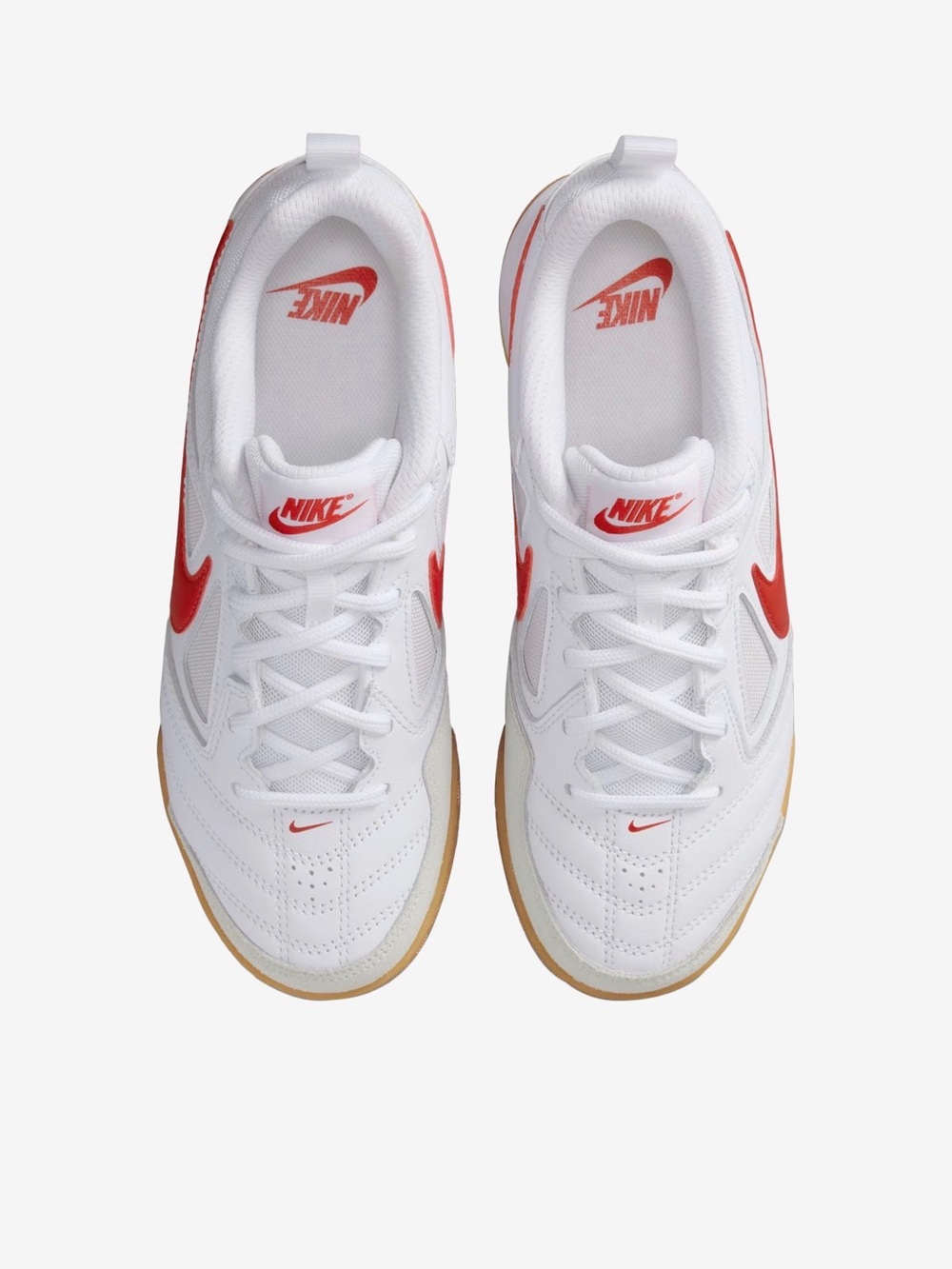 Nike White & Red Low-Top Training Sneakers